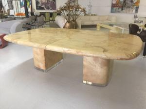 pierre anthony galleries - goat skin & lucite dining room table pierre anthony galleries - goat skin & lucite dining room table
